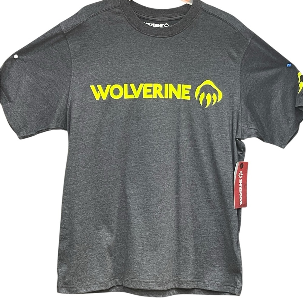 Wolverine Charcoal Tee with Vibrant Yellow Print